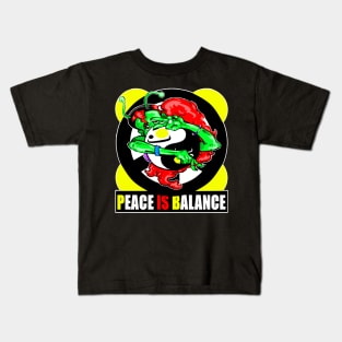 Alien Advice: Peace Is Balance Kids T-Shirt